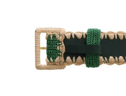 Dolce & Gabbana - Elegant Runway Woven Raffia Waist Corset Belt