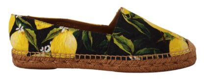 Dolce & Gabbana - Chic Lemon Print Espadrilles Flats