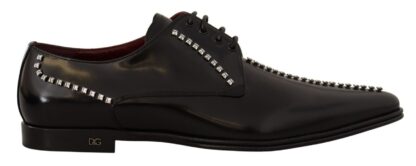 Dolce & Gabbana - Elegant Crystal-Embellished Leather Dress Shoes