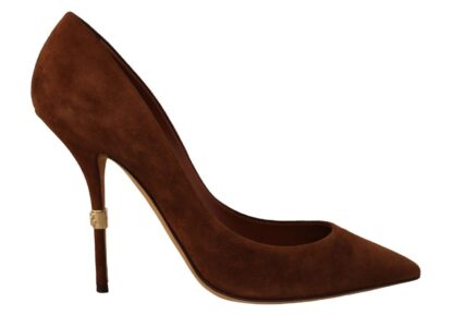 Dolce & Gabbana - Elegant Suede Stiletto Heels in Rich Brown