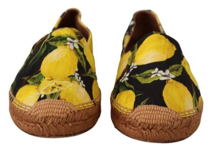 Dolce & Gabbana - Chic Lemon Print Espadrilles Flats