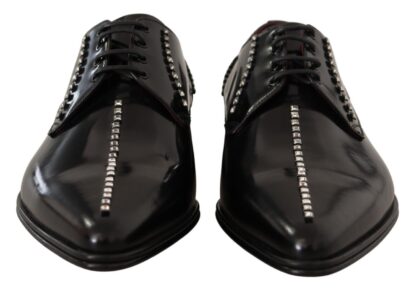 Dolce & Gabbana - Elegant Crystal-Embellished Leather Dress Shoes