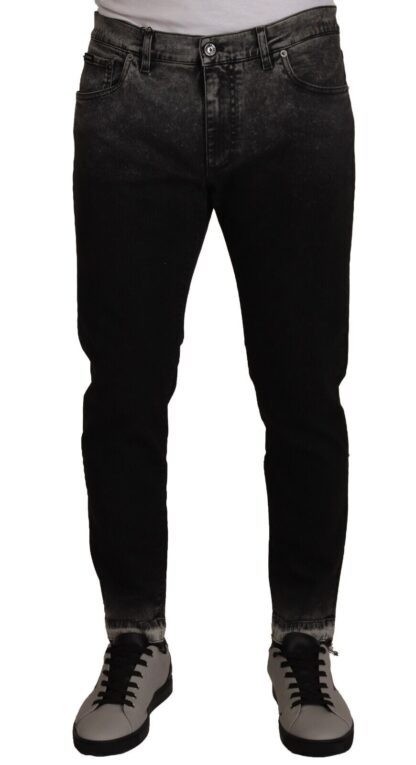 Dolce & Gabbana - Black Washed Cotton Stretch Capri Denim Jeans