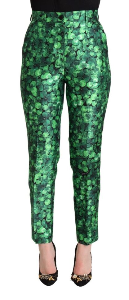 Dolce & Gabbana - Emerald Envy Tapered Silk Pants