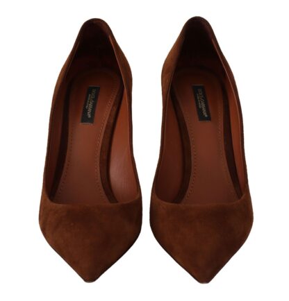 Dolce & Gabbana - Elegant Suede Stiletto Heels in Rich Brown