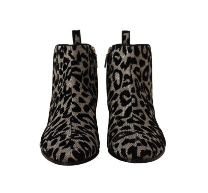 Dolce & Gabbana - Elegant Leopard Print Short Boots