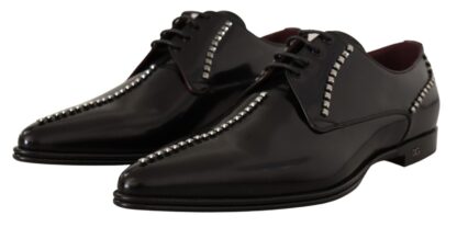 Dolce & Gabbana - Elegant Crystal-Embellished Leather Dress Shoes