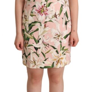 Dolce & Gabbana - Elegant Stretch Silk Pleated Rose Dress