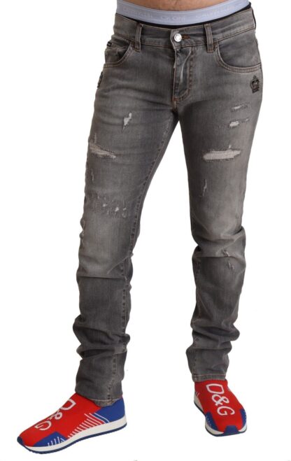 Dolce & Gabbana - Elegant Gray Slim Fit Denim