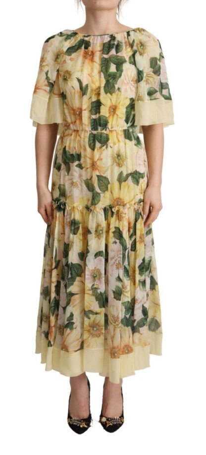 Dolce & Gabbana - Elegant Floral Silk Maxi Dress