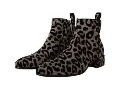 Dolce & Gabbana - Elegant Leopard Print Short Boots