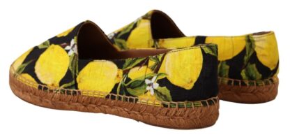 Dolce & Gabbana - Chic Lemon Print Espadrilles Flats