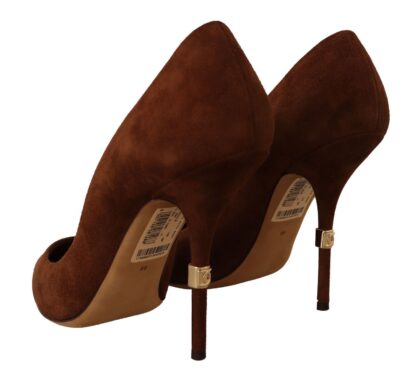 Dolce & Gabbana - Elegant Suede Stiletto Heels in Rich Brown