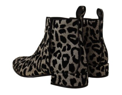 Dolce & Gabbana - Elegant Leopard Print Short Boots