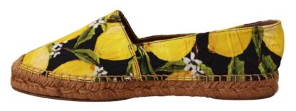 Dolce & Gabbana - Chic Lemon Print Espadrilles Flats