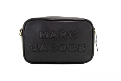 Marc Jacobs - Flash Black Smooth Leather Logo Embossed Camera Crossbody Handbag