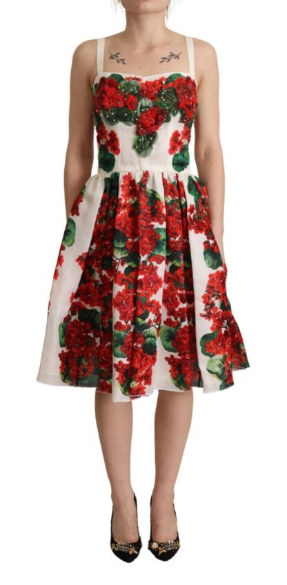 Dolce & Gabbana - Elegant Silk Floral A-Line Dress