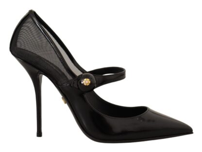 Dolce & Gabbana - Black Leather Heels Pumps Mary Jane Shoes