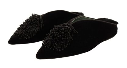 Paola D'Arcano - Elegant Suede Leather Embellished Flats