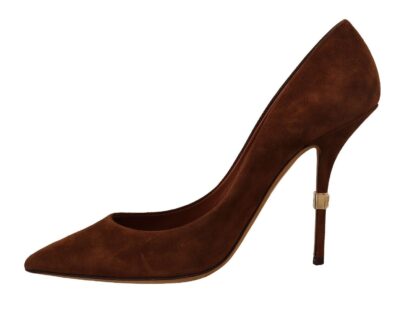 Dolce & Gabbana - Elegant Suede Stiletto Heels in Rich Brown