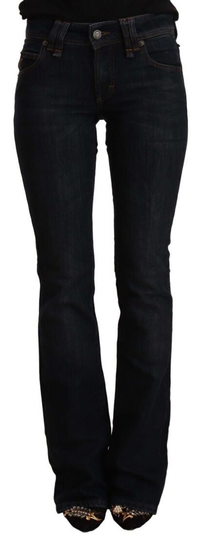 John Galliano - Chic Dark Blue Boot Cut Designer Jeans