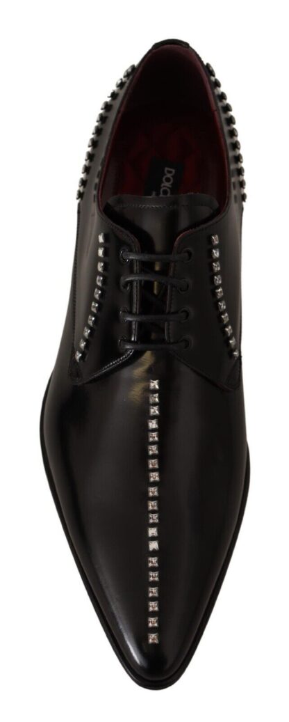 Dolce & Gabbana - Elegant Crystal-Embellished Leather Dress Shoes