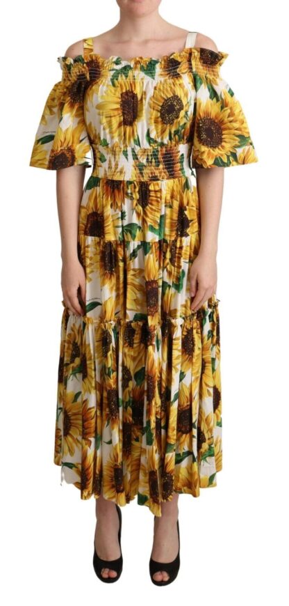 Dolce & Gabbana - Sunflower Elegance Open Shoulder Dress