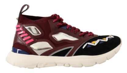 Valentino - Multicolor Leather Low Top Sock Sneakers