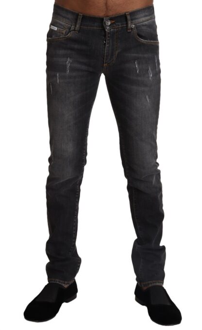 Dolce & Gabbana - Elegant Dark Grey Slim Fit Denim