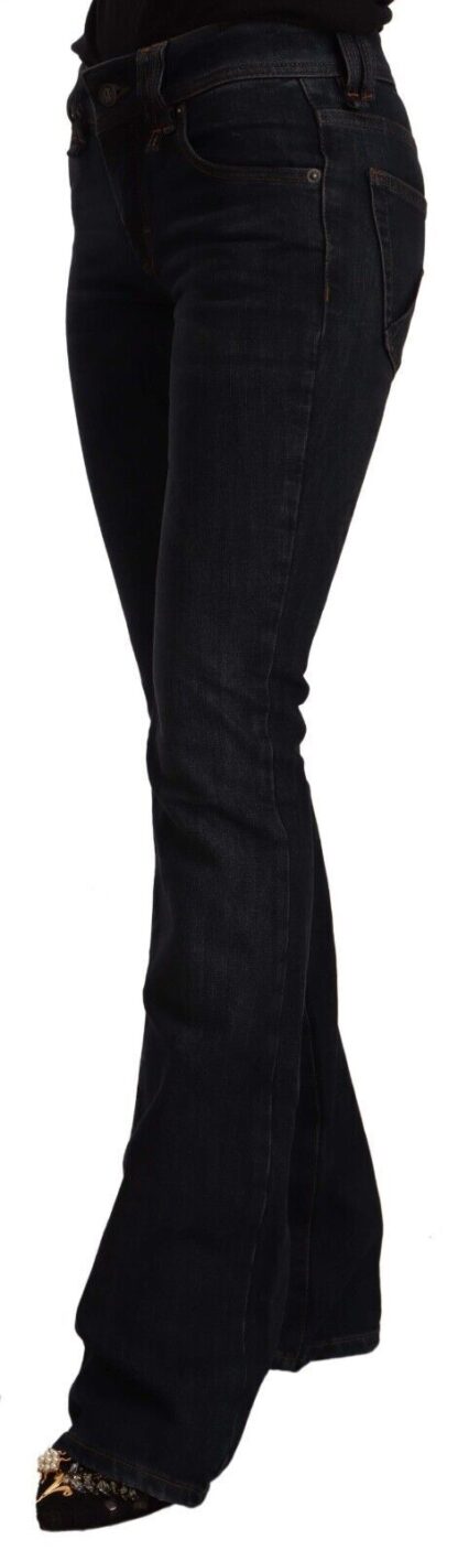 John Galliano - Chic Dark Blue Boot Cut Designer Jeans