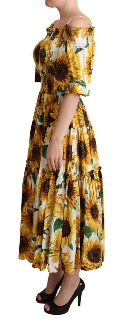 Dolce & Gabbana - Sunflower Elegance Open Shoulder Dress