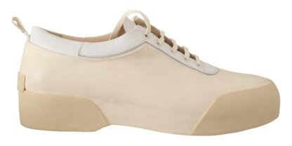 Dries Van Noten - Elegant White Leather Low Top Sneakers