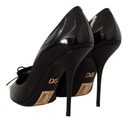 Dolce & Gabbana - Elegant Black Leather High Heels Pumps