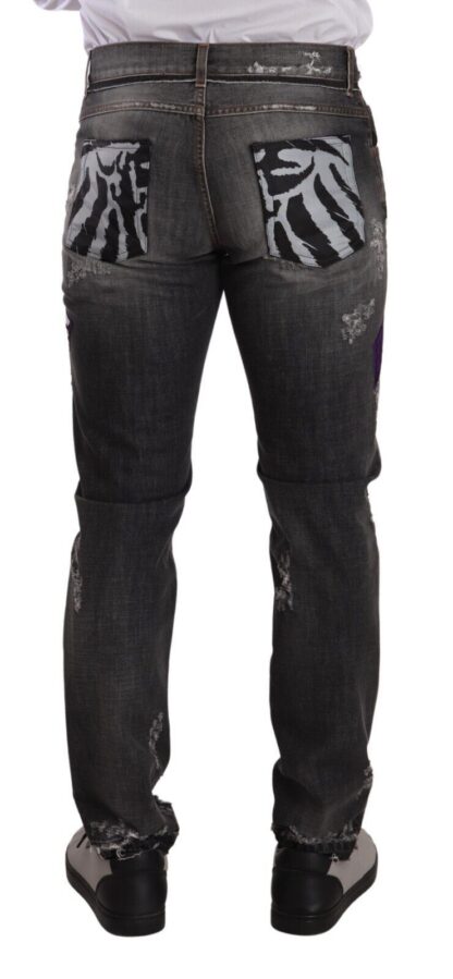 Dolce & Gabbana - Elegant Gray Distressed Denim Jeans