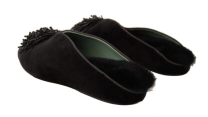 Paola D'Arcano - Elegant Suede Leather Embellished Flats