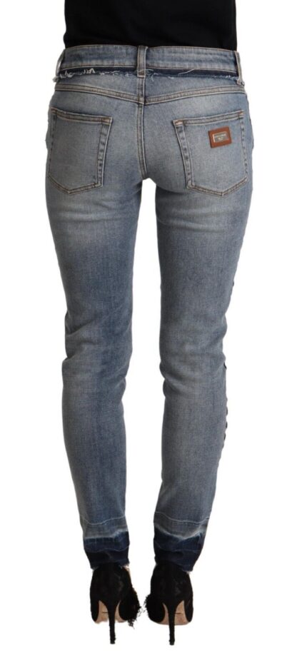 Dolce & Gabbana - Elegant Slim Fit Distressed Denim Jeans