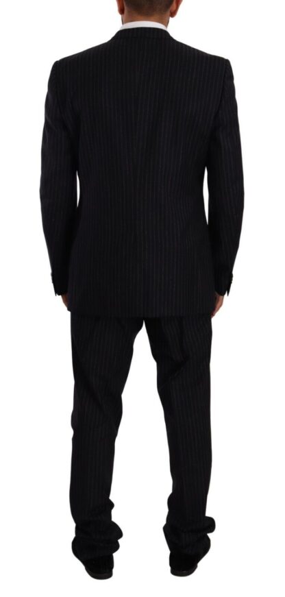 Dolce & Gabbana - Elegant Black Striped Wool Suit