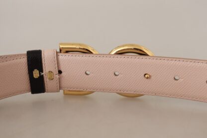 Dolce & Gabbana - Elegant Dual-Tone Leather Belt with Gold Buckle