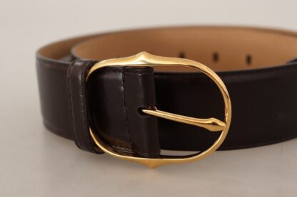 Dolce & Gabbana - Elegant Gold Buckle Leather Belt