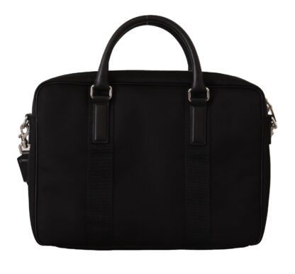 Dolce & Gabbana - Sleek Black Leather Messenger Bag for Men