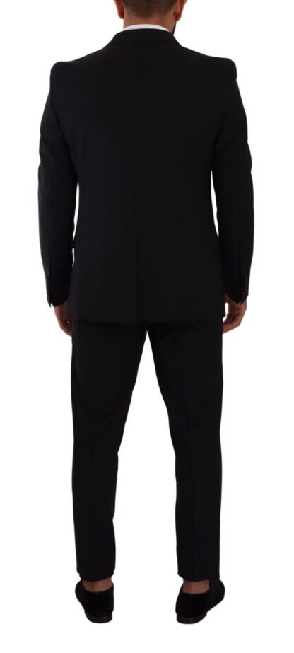 Dolce & Gabbana - Elegant Black Martini Three-Piece Wool Suit