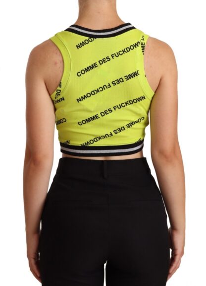 Comme Des Fuckdown - Chic Sleeveless Cropped Top in Vibrant Yellow