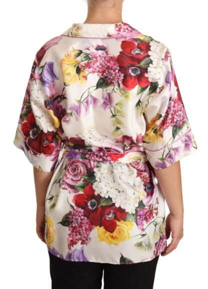 Dolce & Gabbana - Elegant Silk Floral Pajama-Style Blouse