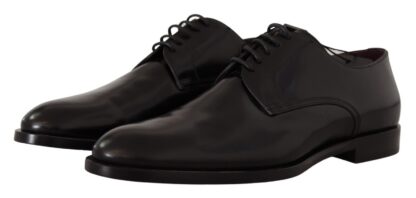 Dolce & Gabbana - Elegant Black Leather Derby Formal Shoes