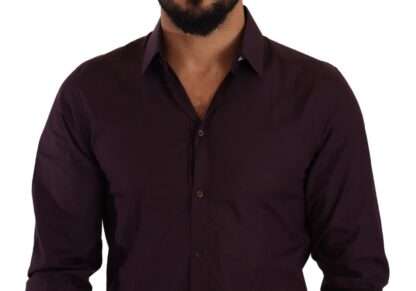 Dolce & Gabbana - Elegant Purple Cotton Dress Shirt