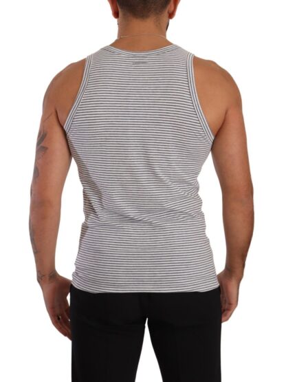 Dolce & Gabbana - Elegant Grey Cotton Blend Tank Top