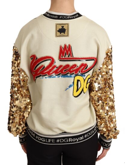 Dolce & Gabbana - Multicolor Sequined Pig Print Sweatshirt