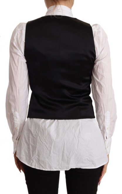 Dolce & Gabbana - Elegant Silk Blend Black Vest Top