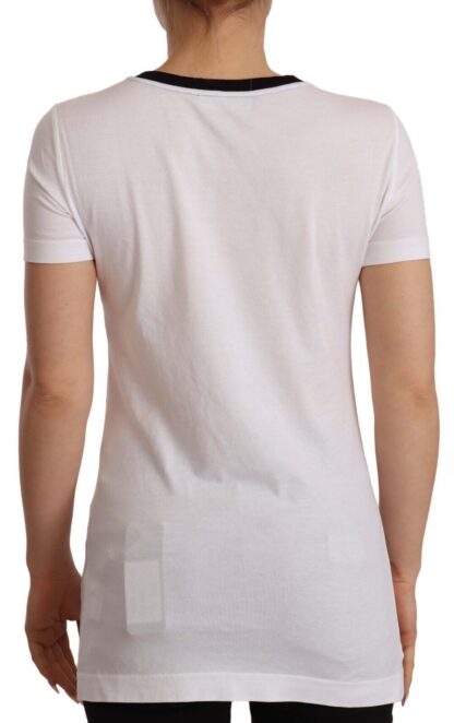 Dolce & Gabbana - Chic White Round Neck Cotton Tee