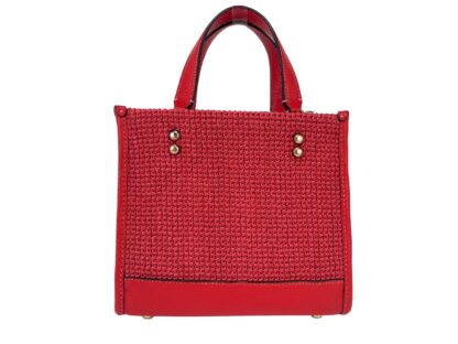 COACH - (CA291) Dempsey Straw Miami Red Tote 22 Crossbody Purse Handbag Bag